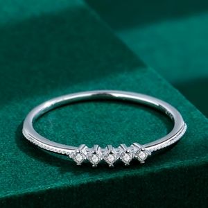 925 Sterling Silver Micro Stone Stacking Ring Sz. 7